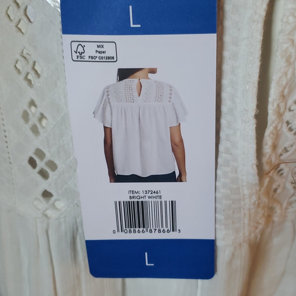 NWT Ella Moss cap sleeve blouse (0335) - Picture 4 of 6